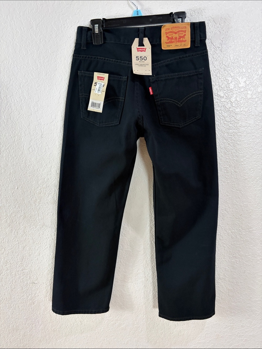 Levi's 550 Relaxed ,Loose through thigh tapered Leg ,Size 14Reg,Jeans in Black - Picture 3 of 17